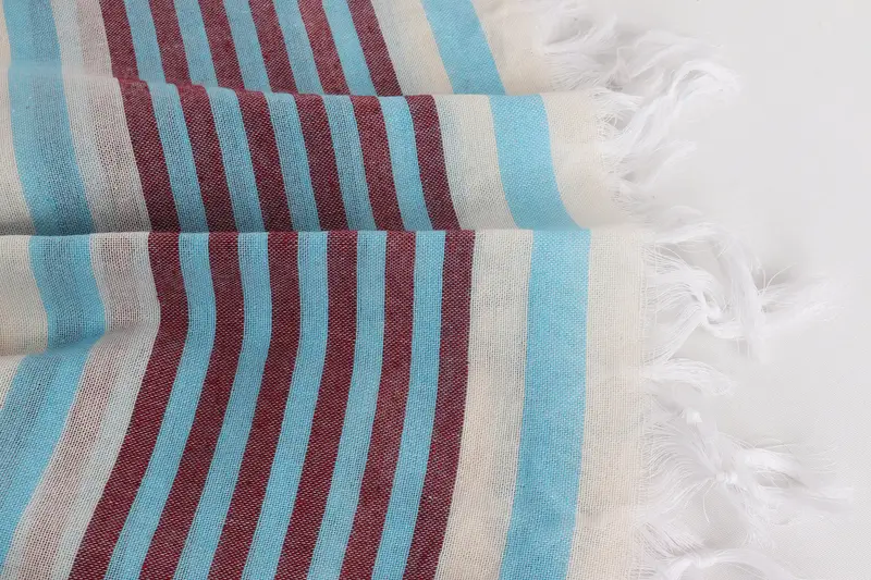 Anniversary Gift For Her, Quick-dry peshtemal, Custom Beach Towels, Absorbent Turkish towel, Bachelorette Party Gift, 68x40 Cotton Striped Towel - 8
