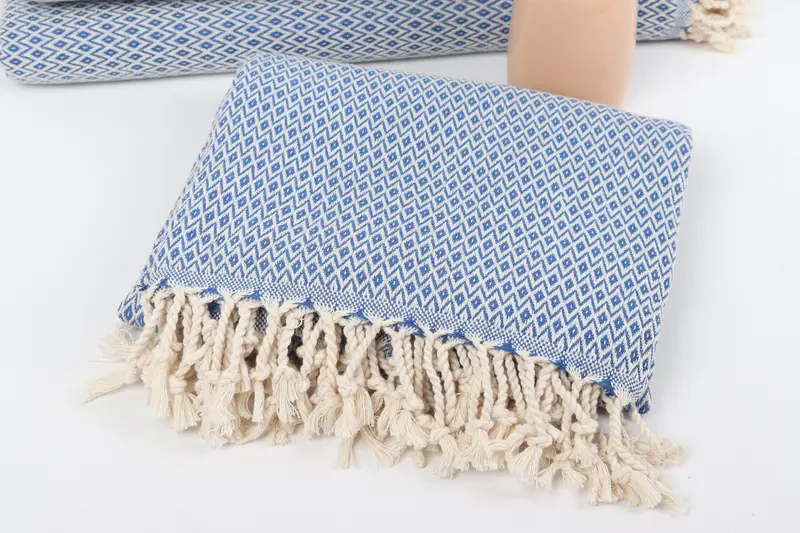 70x40 Cotton Diamond Towel, Peshtemal Towel, Bachelorette Gifts, Sand-free peshtemal towel for the beach, Embroidered Towel, Gift For Coworker - 5