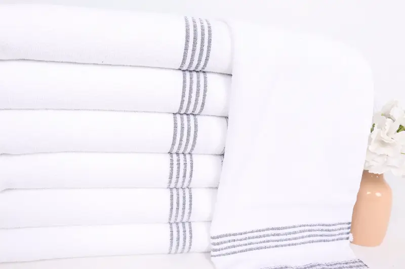 40x18 Cotton Striped Terry Towel, Travel Towel, Personalized Kitchen Towel, Personalized Gift, Maid Of Honor Gift, Personalized Hand Towel - 2