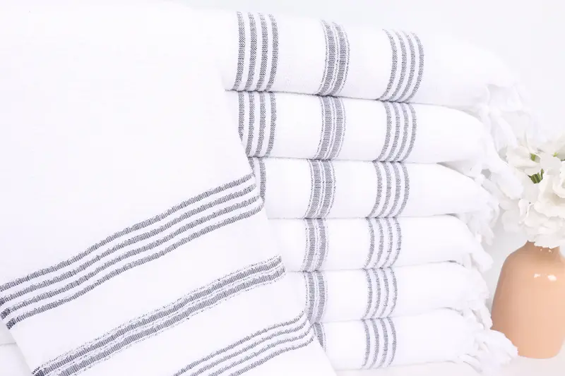 40x18 Cotton Striped Terry Towel, Travel Towel, Personalized Kitchen Towel, Personalized Gift, Maid Of Honor Gift, Personalized Hand Towel - 1