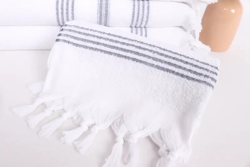 40x18 Cotton Striped Terry Towel, Travel Towel, Personalized Kitchen Towel, Personalized Gift, Maid Of Honor Gift, Personalized Hand Towel - 4