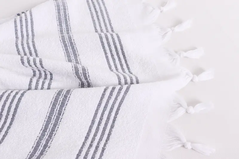 40x18 Cotton Striped Terry Towel, Travel Towel, Personalized Kitchen Towel, Personalized Gift, Maid Of Honor Gift, Personalized Hand Towel - 8