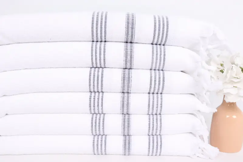 40x18 Cotton Striped Terry Towel, Travel Towel, Personalized Kitchen Towel, Personalized Gift, Maid Of Honor Gift, Personalized Hand Towel - 3