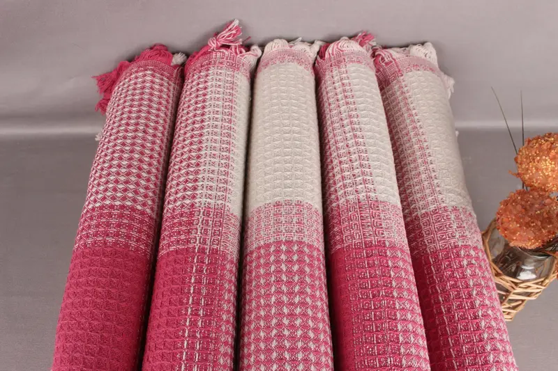 Bridal Shower Gift, Boho Throw Blankets, 92x88 Cotton Striped Towel, Bachelor Party Gifts, Personalized Home Gift Wedding, Shower Curtain, Bedspread - 3
