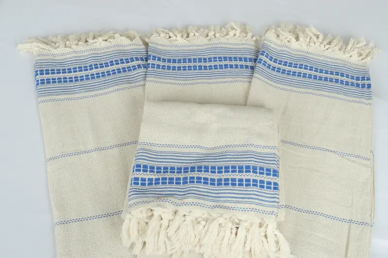 Bedspread, Family Gift, Monogram Blanket, Bridal Shower Gift, 96x94 Linen Striped Towel, Custom Wedding Gift From Bridesmaid, Oversized Beach Towel - 5