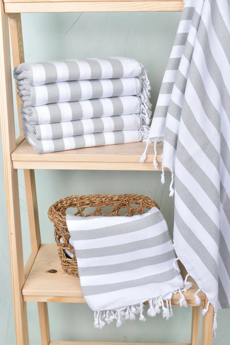 Best Friend Wedding Gift, Wedding Favors, Bachelorette Gifts, Wedding Towel, Bathroom Towel, Bachelorette Party Favors, 64x40 Cotton Striped Towel - 3