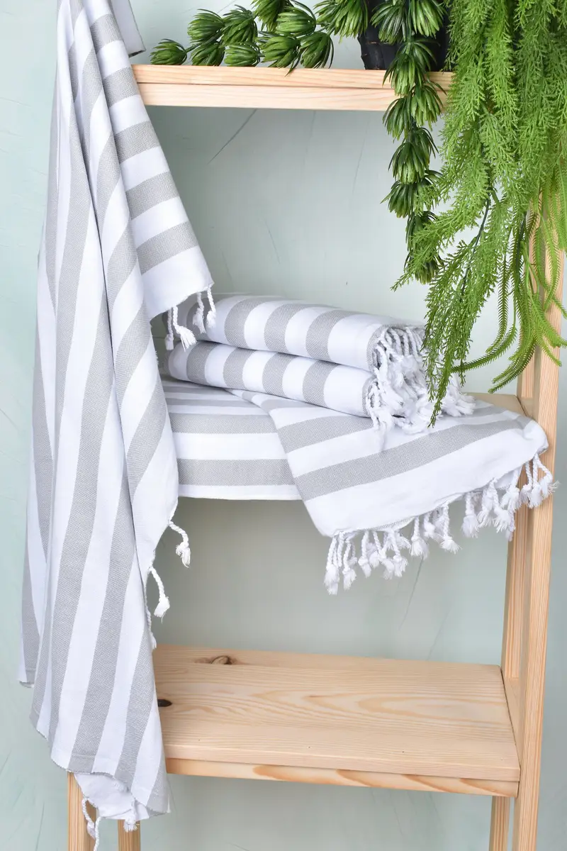 Best Friend Wedding Gift, Wedding Favors, Bachelorette Gifts, Wedding Towel, Bathroom Towel, Bachelorette Party Favors, 64x40 Cotton Striped Towel - 6