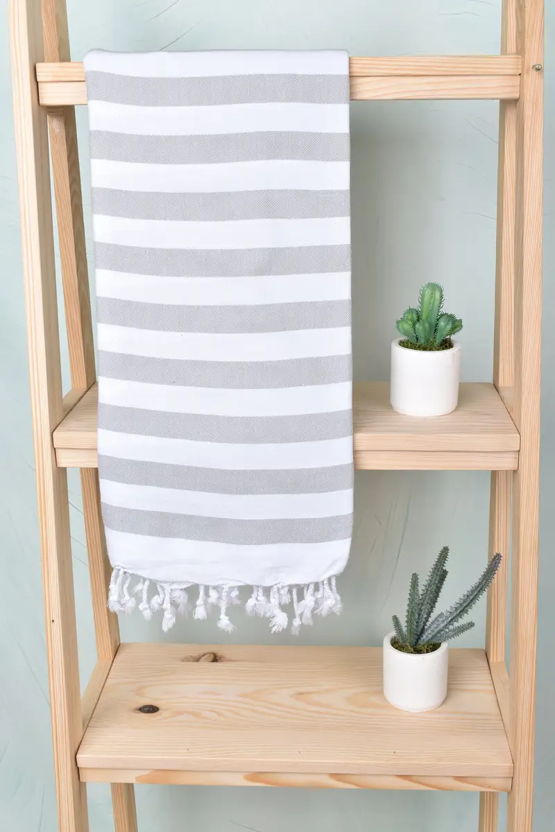 Best Friend Wedding Gift, Wedding Favors, Bachelorette Gifts, Wedding Towel, Bathroom Towel, Bachelorette Party Favors, 64x40 Cotton Striped Towel - 8