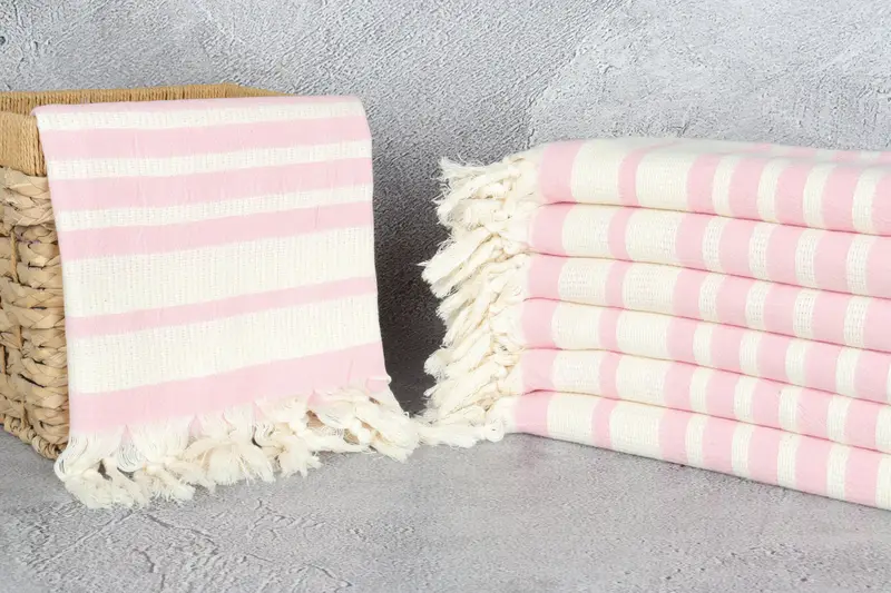 Gifts For Him, Organic Turkish towel, Handmade Turkish hammam towel, Gift For Best Friend, Bridal Shower Gift, 70x34 Cotton Striped Towel - 3