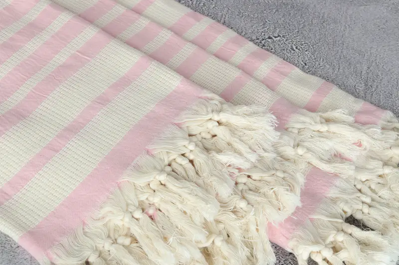 Gifts For Him, Organic Turkish towel, Handmade Turkish hammam towel, Gift For Best Friend, Bridal Shower Gift, 70x34 Cotton Striped Towel - 5