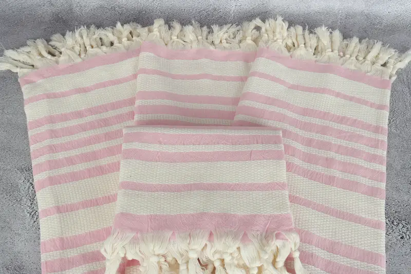 Gifts For Him, Organic Turkish towel, Handmade Turkish hammam towel, Gift For Best Friend, Bridal Shower Gift, 70x34 Cotton Striped Towel - 4