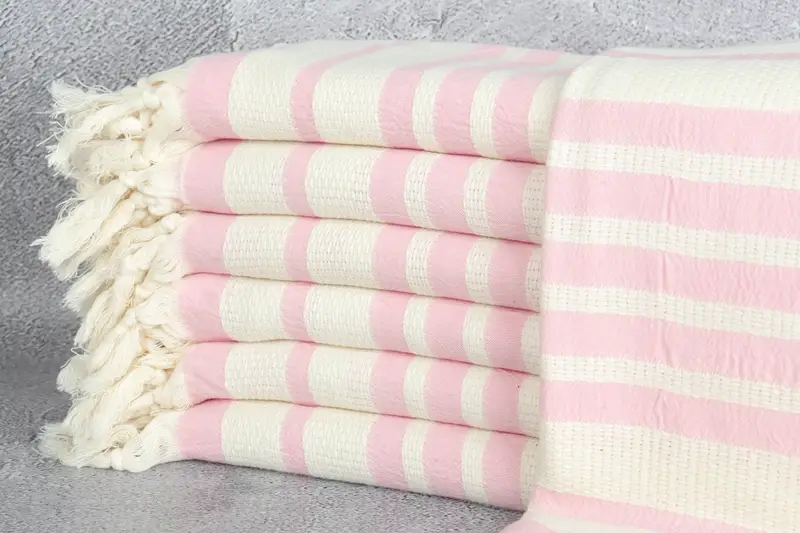 Gifts For Him, Organic Turkish towel, Handmade Turkish hammam towel, Gift For Best Friend, Bridal Shower Gift, 70x34 Cotton Striped Towel - 1