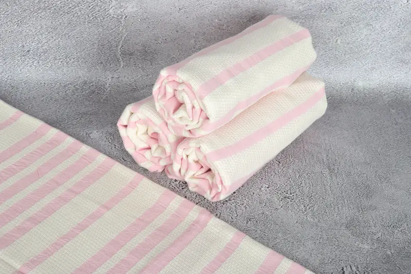 Gifts For Him, Organic Turkish towel, Handmade Turkish hammam towel, Gift For Best Friend, Bridal Shower Gift, 70x34 Cotton Striped Towel - 8