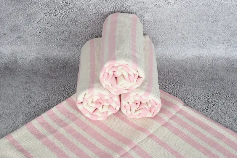 Gifts For Him, Organic Turkish towel, Handmade Turkish hammam towel, Gift For Best Friend, Bridal Shower Gift, 70x34 Cotton Striped Towel - 7