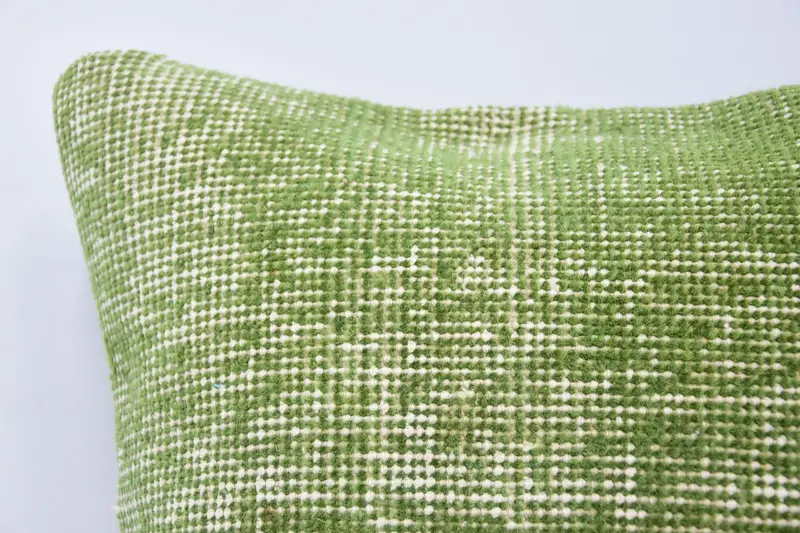 Pillow Cover, Vintage Kilim Pillow, Vintage Cushion Cover, Turkish Pillow, Ethnical Kilim Rug Pillow, Bohemian Cushion Cushion, 18x18 Green Cushion - 2