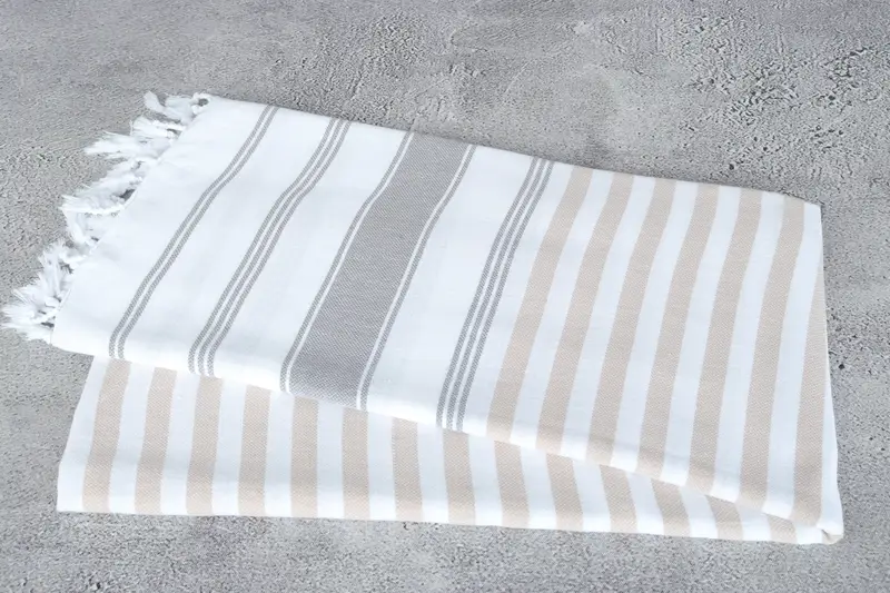 Housewarming Gift, 70x40 Cotton Striped Towel, Valentines Day Gift For Him, Spa Gift Towel, Turkish beach towel, Gift For Him, Embroidery Towel - 6