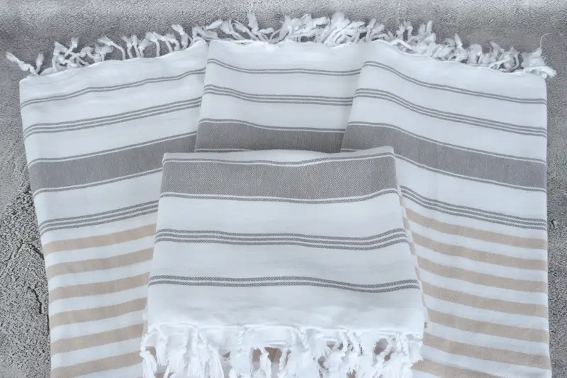 Housewarming Gift, 70x40 Cotton Striped Towel, Valentines Day Gift For Him, Spa Gift Towel, Turkish beach towel, Gift For Him, Embroidery Towel - 4