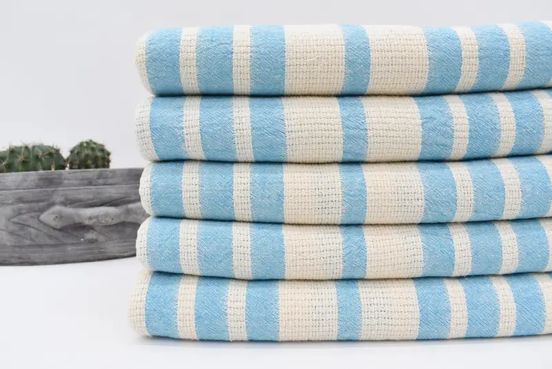 Extra large Turkish bath towel, Gifts For Him, Peshtemal Towel, 70x34 Cotton Striped Towel, Absorbent towel, Memorial Gift, Bachelor Towel - 2