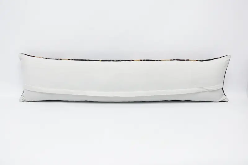 Vintage Kilim Throw Pillow, Pillow Cover, Ethnical Kilim Rug Pillow, Vintage Kilim Pillow, One Of A Kind Cushion Cover, 12x48 Beige Cushion - 6