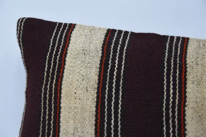 Vintage Kilim Throw Pillow, Pillow Cover, Ethnical Kilim Rug Pillow, Vintage Kilim Pillow, One Of A Kind Cushion Cover, 12x48 Beige Cushion - 2