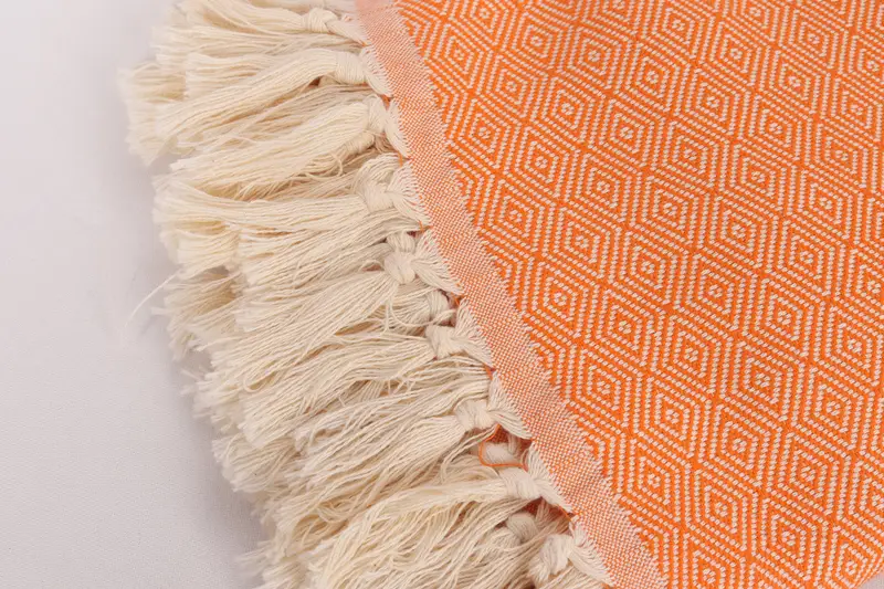 92x80 Cotton Diamond Towel, Throw Blanket Couch, Woven Throw Blanket, Custom Wedding Gifts, Turkish Towel Blanket, Handmade Gift, Shower Curtain - 7