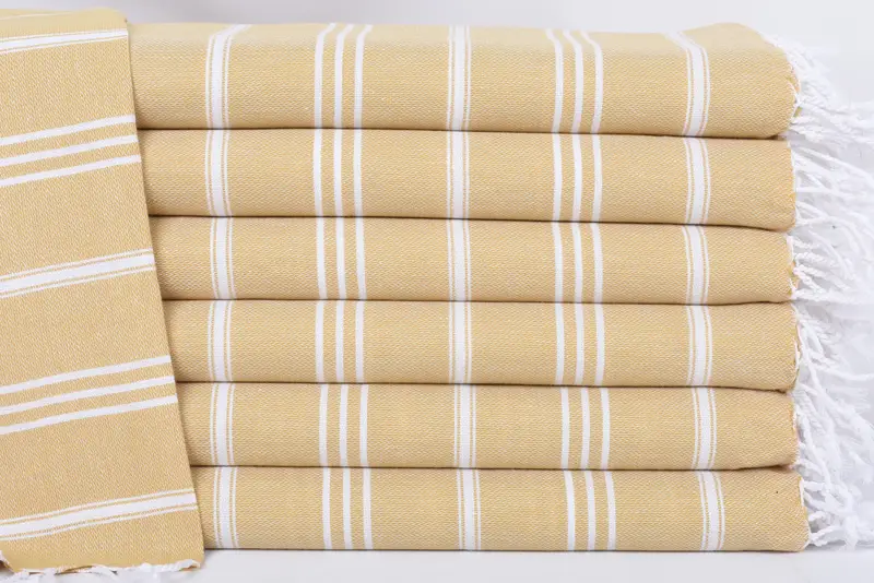 Custom Name Towel, Monogrammed Hand Towel, Organic Tea Towel, Kitchen Towel, 40x24 Cotton Striped Towel, Bathroom Towels, Wedding For Favor - 1