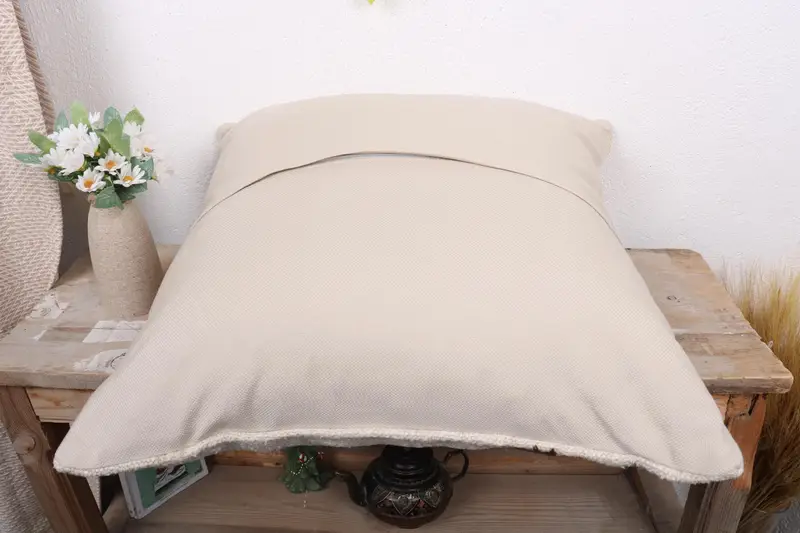 Cushion, Armchair Pillow, Handmade Cushion, 20x20 Beige Pillow Case, Ethnic Pillow Sham, Ethnical Kilim Rug Pillow, Turkish Pillow, Pillow for Couch - 7