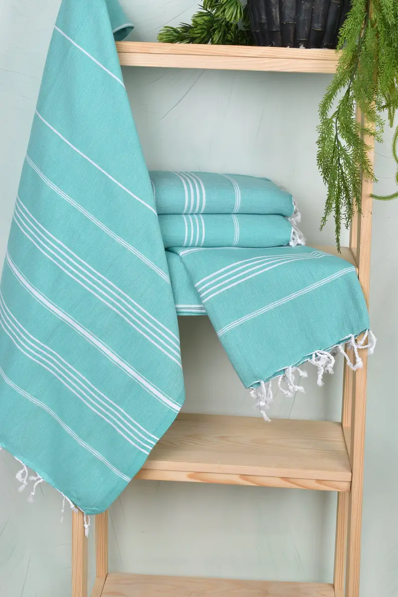 Embroidery Towel, Gym Towel, Grandma Gift, Sand-resistant towel, 70x40 Cotton Striped Towel, Housewarming Gift, Turkish Bath Towel USA, Gift For Him - 6
