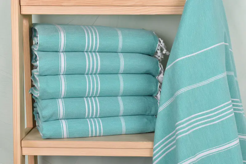 Embroidery Towel, Gym Towel, Grandma Gift, Sand-resistant towel, 70x40 Cotton Striped Towel, Housewarming Gift, Turkish Bath Towel USA, Gift For Him - 2