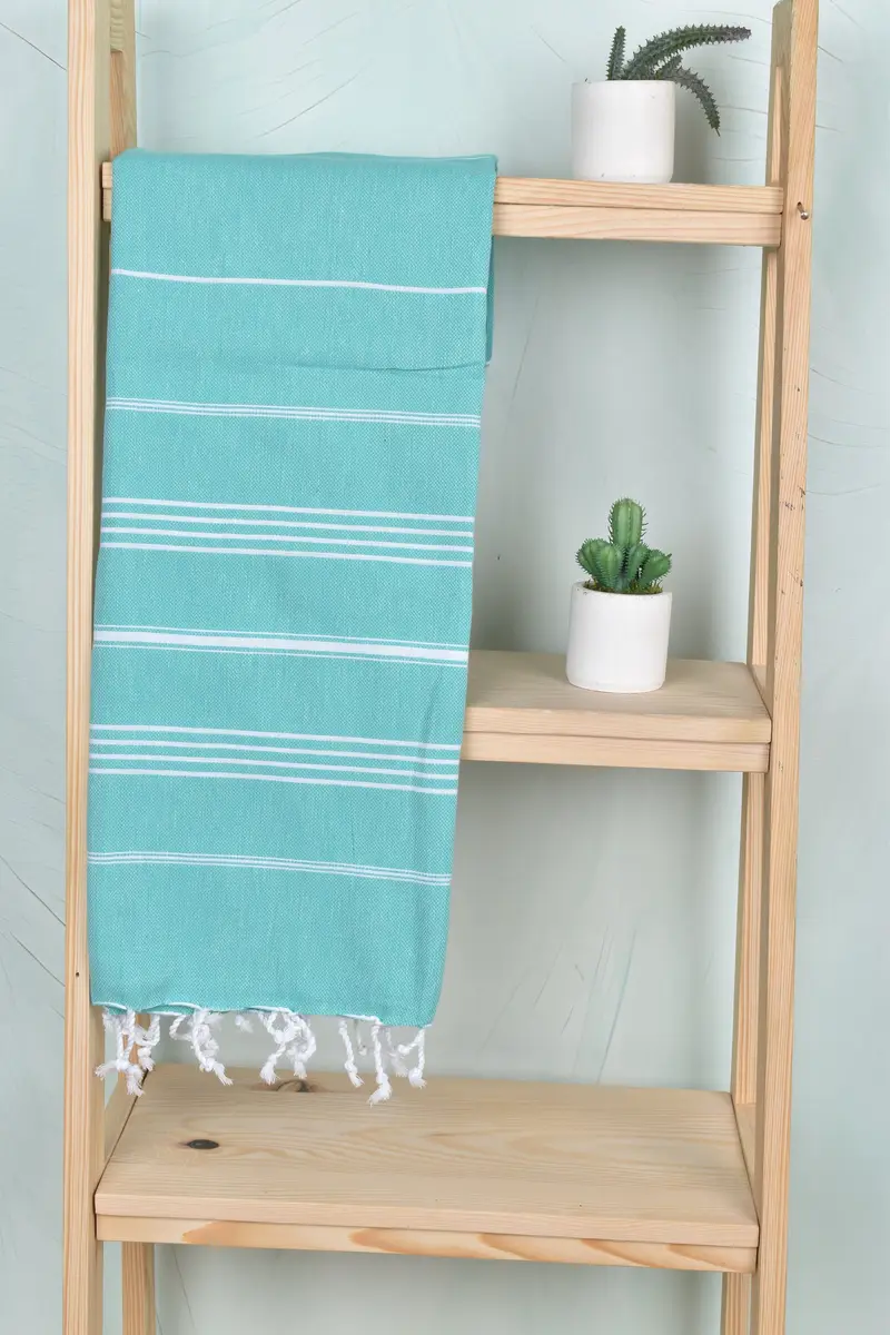 Embroidery Towel, Gym Towel, Grandma Gift, Sand-resistant towel, 70x40 Cotton Striped Towel, Housewarming Gift, Turkish Bath Towel USA, Gift For Him - 8