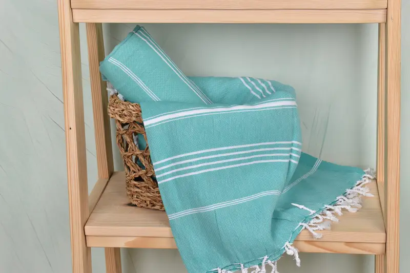 Embroidery Towel, Gym Towel, Grandma Gift, Sand-resistant towel, 70x40 Cotton Striped Towel, Housewarming Gift, Turkish Bath Towel USA, Gift For Him - 4