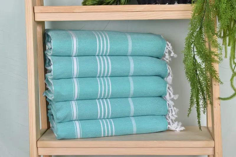 Embroidery Towel, Gym Towel, Grandma Gift, Sand-resistant towel, 70x40 Cotton Striped Towel, Housewarming Gift, Turkish Bath Towel USA, Gift For Him - 1