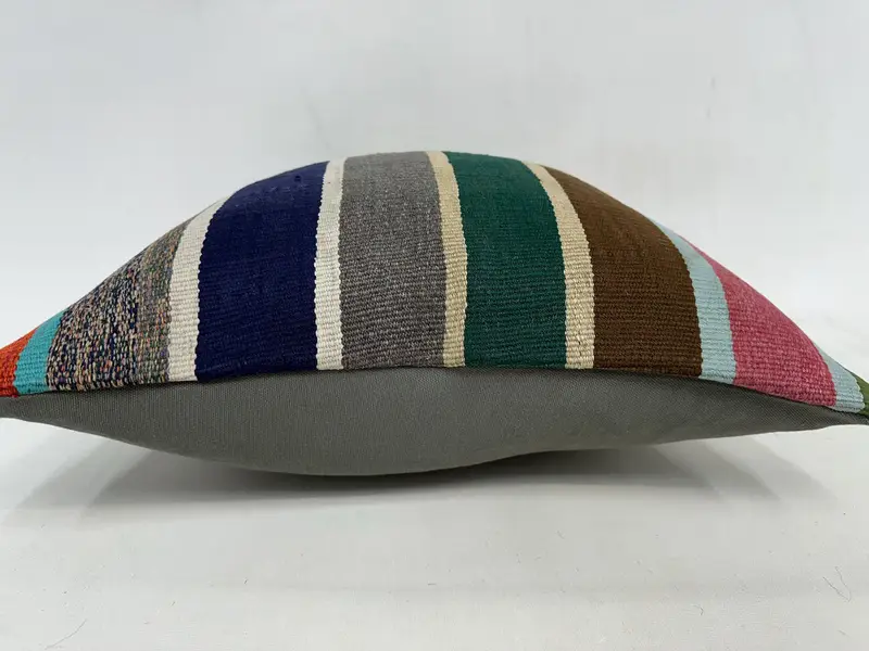 20x20 Green Pillow Case, Kilim Cushion Sham, Cozy Throw Cushion Case, Boho Pillow Sham Cover, Pillow Sham, Throw Kilim Pillow, Pet Pillow - 5