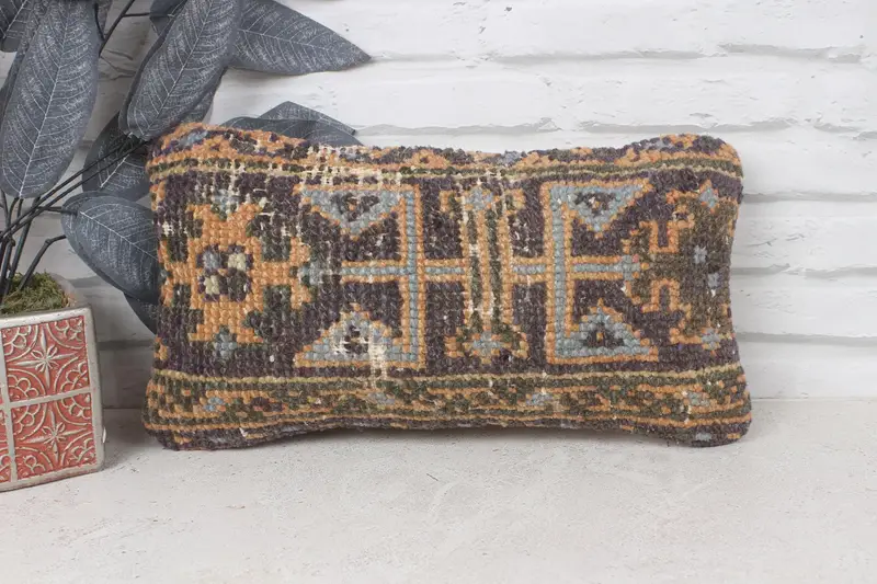 Pet Cushion, Pillow for Couch, Pastel Pillow, Throw Kilim Pillow, Personalized Gift Pillow Pillow, Cushion, Kilim Pillow, 8x16 Blue Pillow - 1