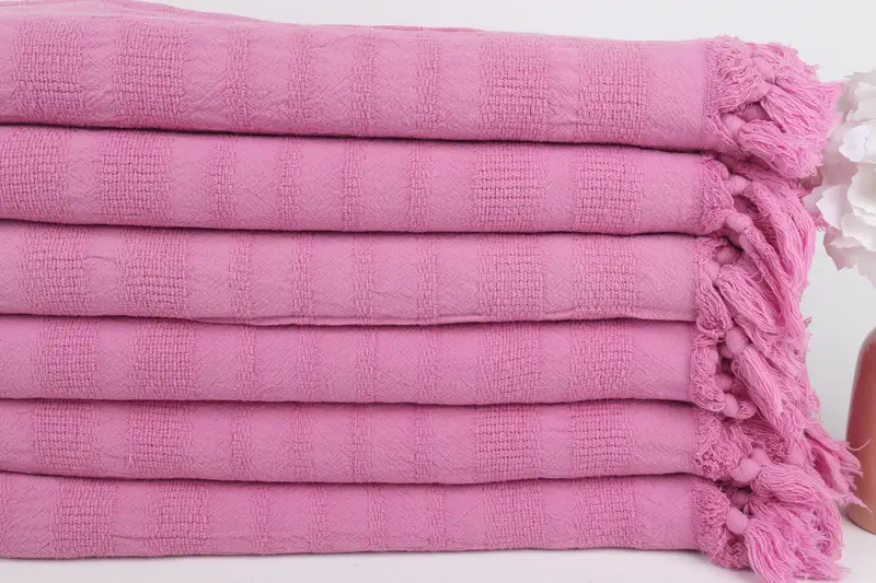 Gift For Him, Personalized Gift For Her, Absorbent towel, 68x36 Cotton Stonewashed Striped Towel, Beach Size Towel, Bachelorette Party Gift - 3