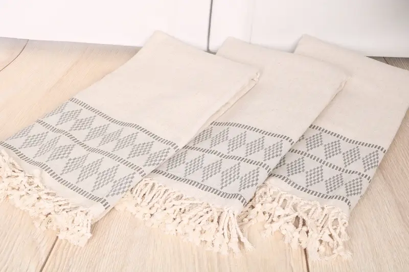 Organic Turkish towel, Holiday Towel, Quick-dry peshtemal, Spa Gift Towel, Anniversary Gift For Her, 70x36 Linen Kilim Design Towel, Organic towel - 6