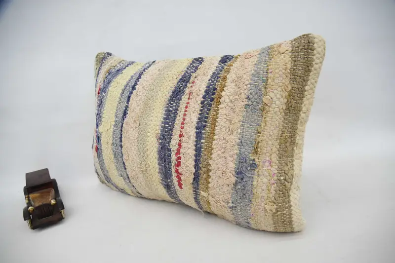 16x24 Blue Cushion Case, Vintage Pillow, Pastel Pillow Case, Tapestry Pillow Case, Gift Pillow, Bright Cushion Cover, Pillow for Sofa, Cushion Case - 6