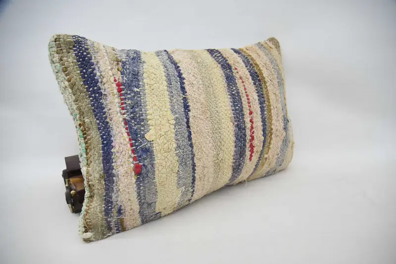 16x24 Blue Cushion Case, Vintage Pillow, Pastel Pillow Case, Tapestry Pillow Case, Gift Pillow, Bright Cushion Cover, Pillow for Sofa, Cushion Case - 3