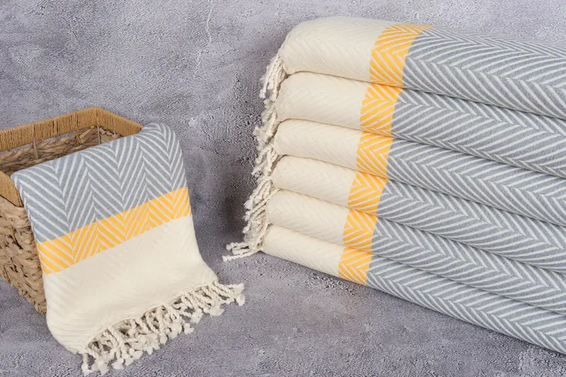 84x38 Cotton Striped Towel, Personalized Towel, Bridesmaid Favors, Organic towel, Beach Theme Bachelorette Party Gifts, Monogrammed Beach Towel - 3