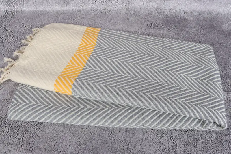 84x38 Cotton Striped Towel, Personalized Towel, Bridesmaid Favors, Organic towel, Beach Theme Bachelorette Party Gifts, Monogrammed Beach Towel - 6