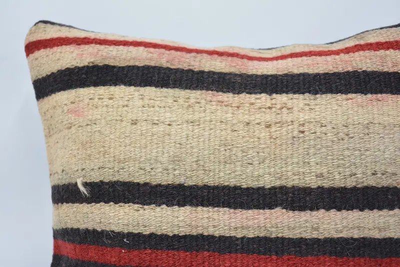Vintage Kilim Throw Pillow, Pillow Cover, Turkish Kilim Pillow, Designer Throw Cushion, Turkish Pillow, 16x16 Beige Cushion - 2
