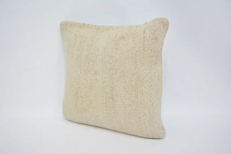 Bed Cushion Cover, Car Cushion, Handmade Kilim Cushion, 14x14 Beige Pillow Cover, Interior Designer Pillow, Antique Pillows, Cushion Cover - 4