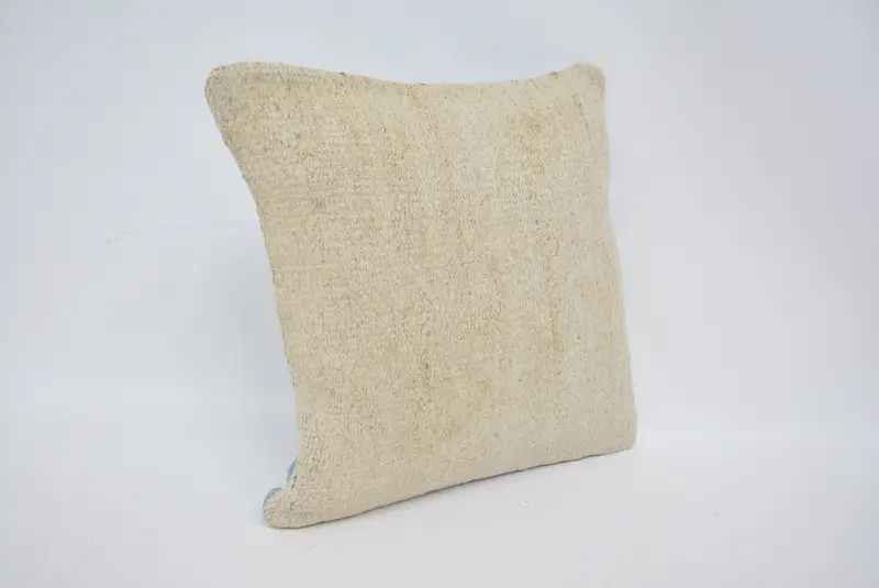Bed Cushion Cover, Car Cushion, Handmade Kilim Cushion, 14x14 Beige Pillow Cover, Interior Designer Pillow, Antique Pillows, Cushion Cover - 3