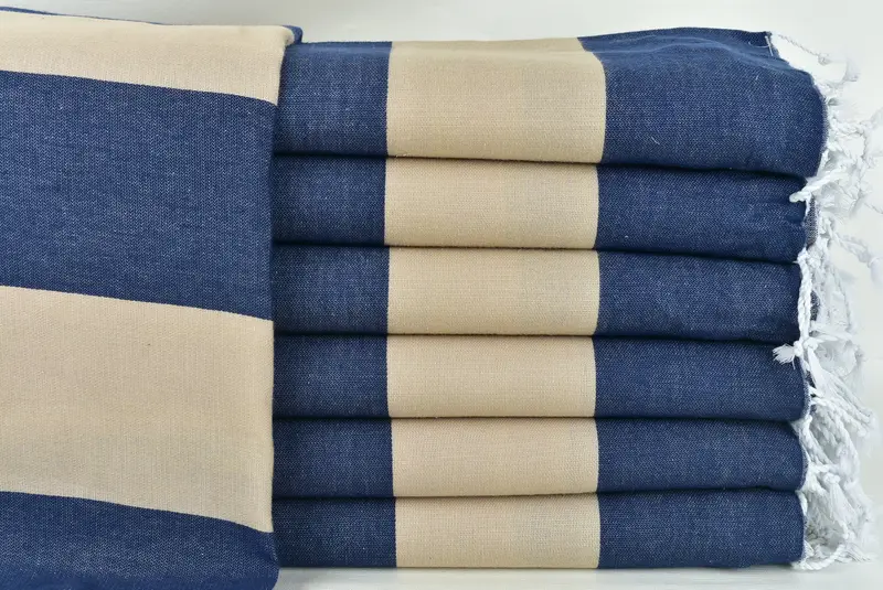 Beach Towel Gift, Beach Towel Personalized, Personalised Gift, Turkish bath towel, 70x40 Cotton Striped Towel, Housewarming Gift, Fouta towel - 1