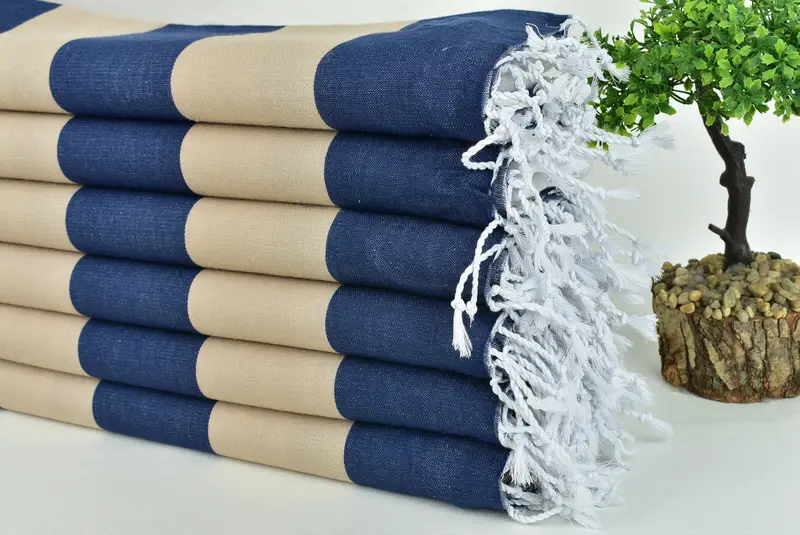 Beach Towel Gift, Beach Towel Personalized, Personalised Gift, Turkish bath towel, 70x40 Cotton Striped Towel, Housewarming Gift, Fouta towel - 3