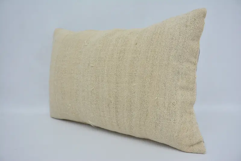 Kilim Cushion Sham, Sustainable Cushion Case, Wholesale Pillow, Turkish Kilim Pillow, Cushion Case, Vintage Kilim Pillow, 16x24 Beige Cushion Cover - 4