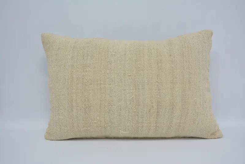 Kilim Cushion Sham, Sustainable Cushion Case, Wholesale Pillow, Turkish Kilim Pillow, Cushion Case, Vintage Kilim Pillow, 16x24 Beige Cushion Cover - 1