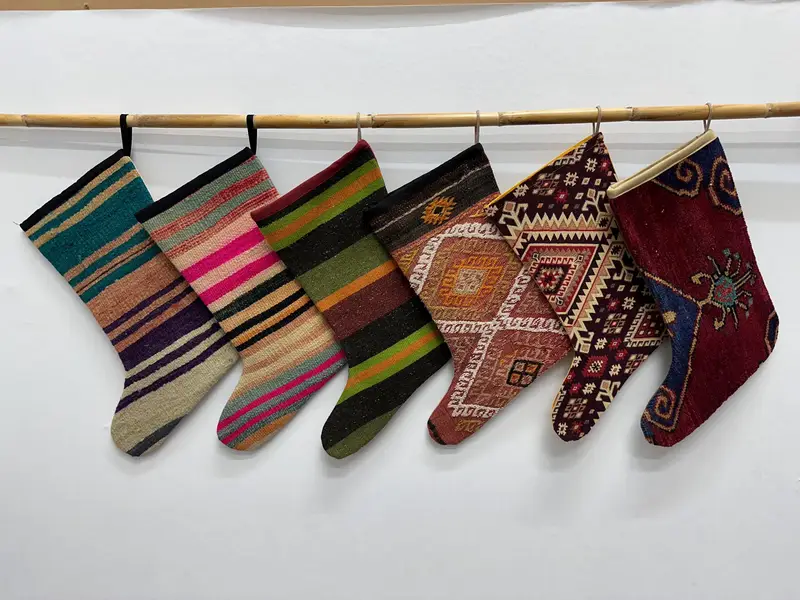 Şenlikli 8 İnç Noel Süsleri Desen Çorap, Rahat Tatil Dekorasyonu