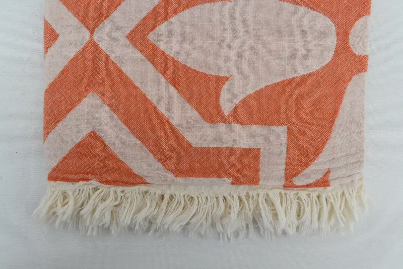Turkish hand towel, Organic Turkish towel, Wedding Gift For Bride, Custom Wedding Gift, 68x36 Cotton Tulip Patterned Towel, Summer Towel, Gym Towel - 8