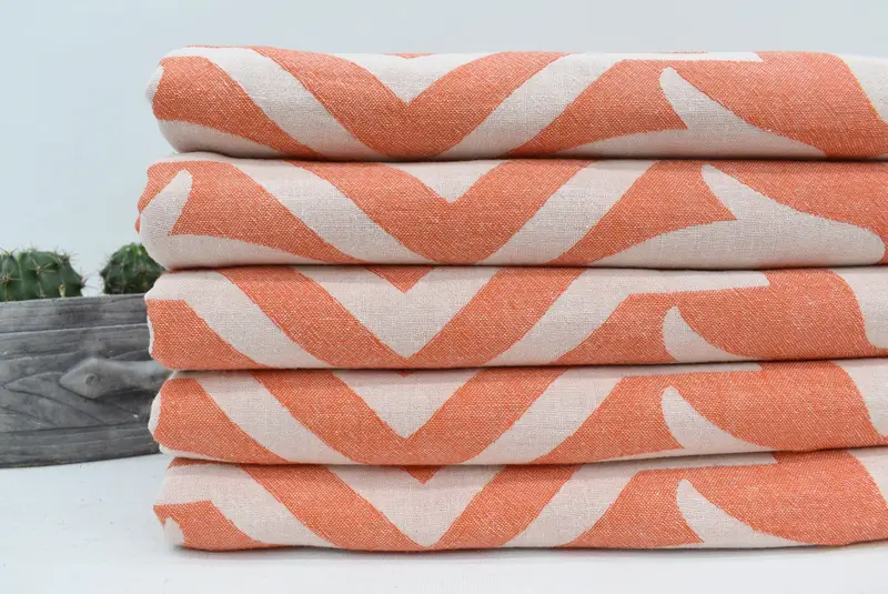 Turkish hand towel, Organic Turkish towel, Wedding Gift For Bride, Custom Wedding Gift, 68x36 Cotton Tulip Patterned Towel, Summer Towel, Gym Towel - 3